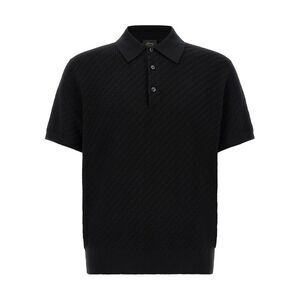 Brioni Black Cotton Polo Men's Shirt